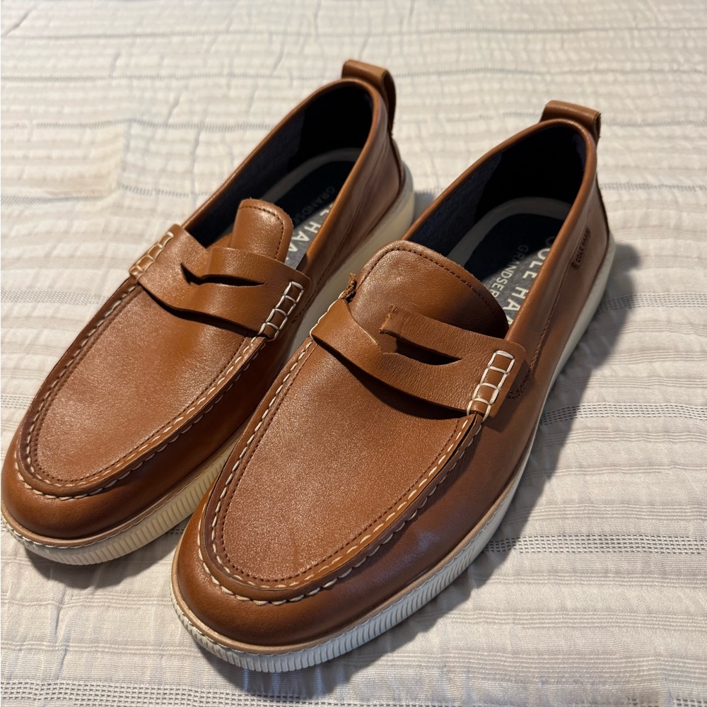 Cole Haan Tan Leather Slip-On Loafers 11.5M